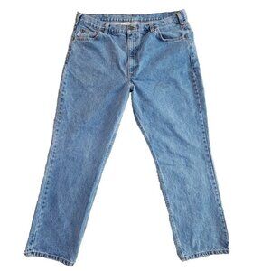 Carhartt Jeans Men's 42x30 Straight Medium Wash Blue Denim EUC B18-STW Classic